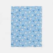 de heer Grumpy | Blue Emotion Toss Pattern Fleece Deken (Voorkant)