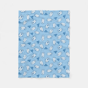 de heer Grumpy   Blue Emotion Toss Pattern Fleece Deken