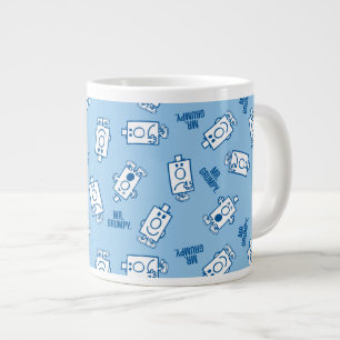 de heer Grumpy   Blue Emotion Toss Pattern Grote Koffiekop
