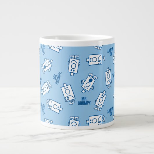 de heer Grumpy | Blue Emotion Toss Pattern Grote Koffiekop (Voorkant)