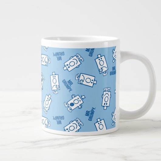 de heer Grumpy | Blue Emotion Toss Pattern Grote Koffiekop (Rechts)