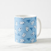 de heer Grumpy | Blue Emotion Toss Pattern Koffiemok (Voorkant rechts)