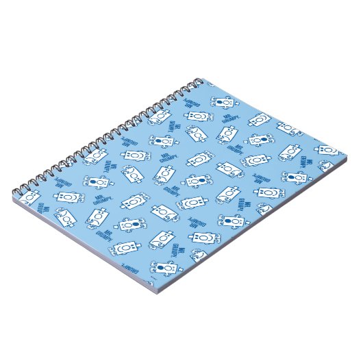 de heer Grumpy | Blue Emotion Toss Pattern Notitieboek (Linkerzijde)