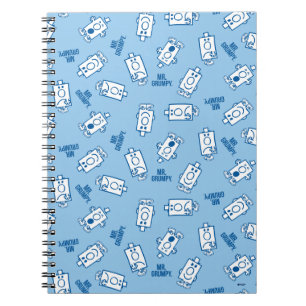 de heer Grumpy   Blue Emotion Toss Pattern Notitieboek