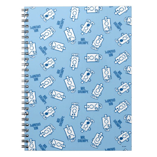 de heer Grumpy | Blue Emotion Toss Pattern Notitieboek (Voorkant)