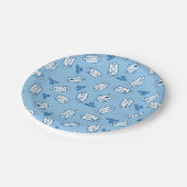 de heer Grumpy | Blue Emotion Toss Pattern Papieren Bordje (Gekanteld)