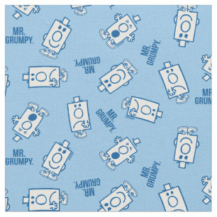 de heer Grumpy   Blue Emotion Toss Pattern Stof