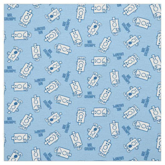 de heer Grumpy | Blue Emotion Toss Pattern Stof (Swatch)