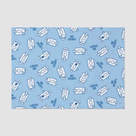 de heer Grumpy | Blue Emotion Toss Pattern Tissuepapier (Voorkant)