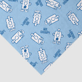 de heer Grumpy | Blue Emotion Toss Pattern Tissuepapier (Detail)