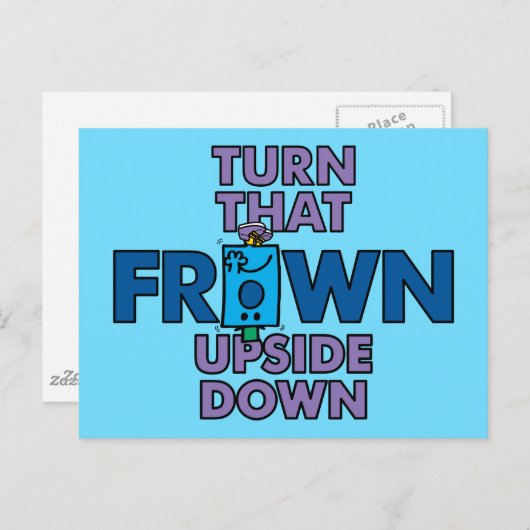 de heer Grumpy | Draai dat ondersteboven Briefkaart (Voorkant / Achterkant)