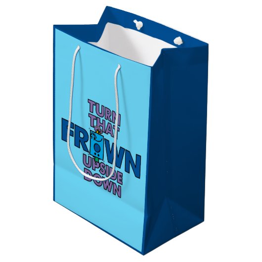 de heer Grumpy | Draai dat ondersteboven Medium Cadeauzakje (Voorkant Gekanteld)