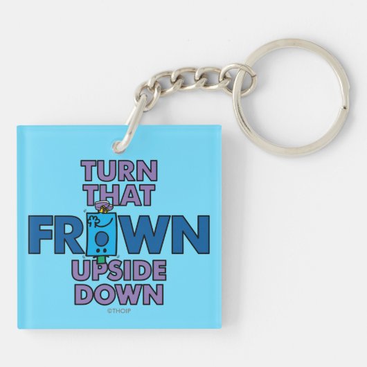 de heer Grumpy | Draai dat ondersteboven Sleutelhanger (Achterkant)