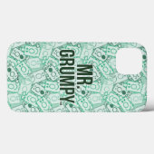 de heer Grumpy | Groene naam en tekentospatroon Case-Mate iPhone Case (Achterkant (horizontaal))