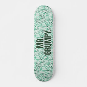 de heer Grumpy   Groene naam en tekentospatroon Skateboard