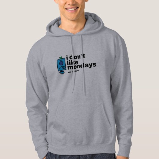 De heer Grumpy houdt niet van maandag Hoodie (Voorkant)