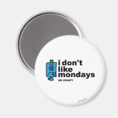 De heer Grumpy houdt niet van maandag Magneet (Voorkant / Achterkant)