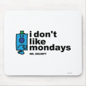 De heer Grumpy houdt niet van maandag Muismat (Voorkant)