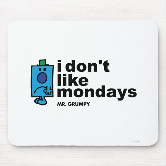 De heer Grumpy houdt niet van maandag Muismat (Voorkant)