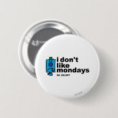 De heer Grumpy houdt niet van maandag Ronde Button 5,7 Cm (Voorkant /achterkant)