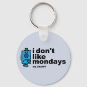De heer Grumpy houdt niet van maandag Sleutelhanger (Voorkant)