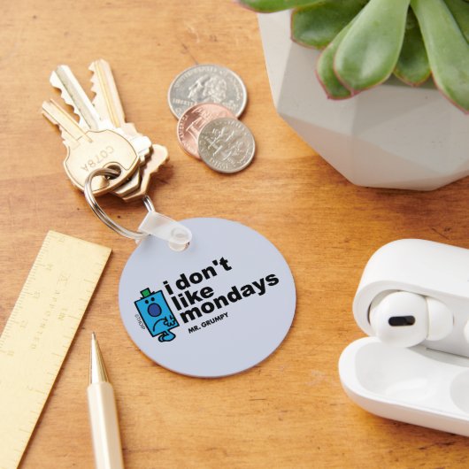 De heer Grumpy houdt niet van maandag Sleutelhanger (Bureau)