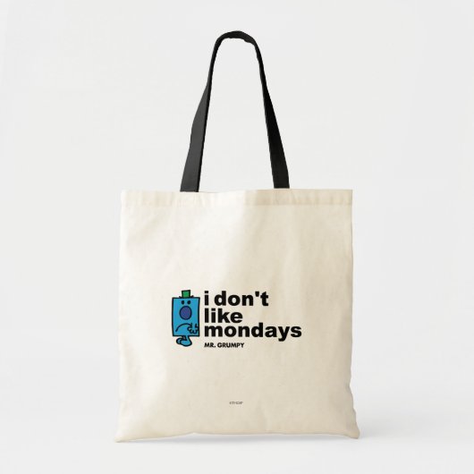 De heer Grumpy houdt niet van maandag Tote Bag (Voorkant)