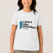 De heer Grumpy houdt niet van maandag Tri-Blend Shirt (Voorkant)