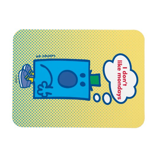 de heer Grumpy | Ik hou niet van maandenlang gedac Magneet (Horizontaal)