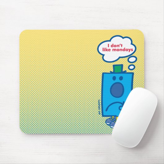 de heer Grumpy | Ik hou niet van maandenlang gedac Muismat (Met muis)