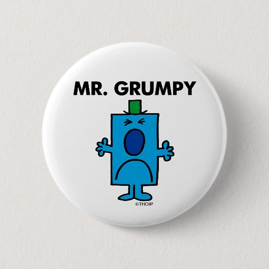 de heer Grumpy | Kikkervisje Ronde Button 5,7 Cm (Voorkant)