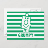 de heer Grumpy | Mischengrin en groene stripes Briefkaart (Voorkant / Achterkant)