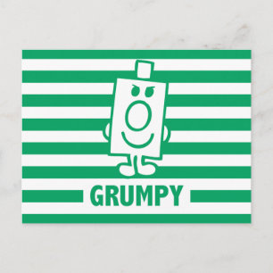 de heer Grumpy   Mischengrin en groene stripes Briefkaart