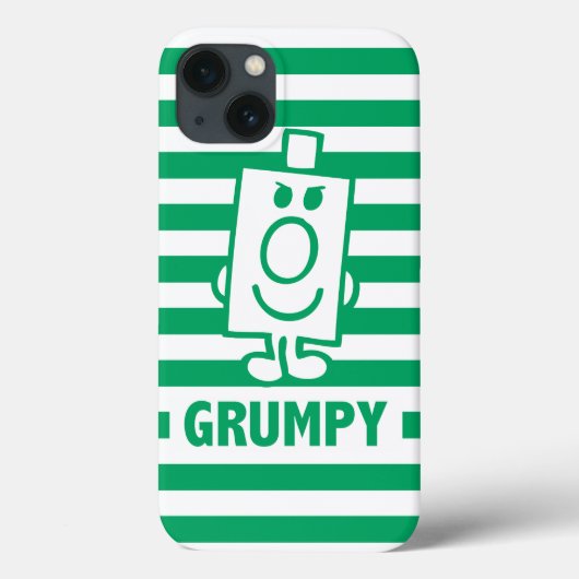 de heer Grumpy | Mischengrin en groene stripes Case-Mate iPhone Case (Achterkant)
