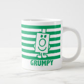 de heer Grumpy | Mischengrin en groene stripes Grote Koffiekop (Rechts)