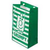 de heer Grumpy | Mischengrin en groene stripes Klein Cadeauzakje (Achterkant Gekanteld)