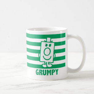 de heer Grumpy   Mischengrin en groene stripes Koffiemok
