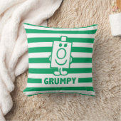 de heer Grumpy | Mischengrin en groene stripes Kussen (Deken)