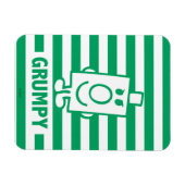 de heer Grumpy | Mischengrin en groene stripes Magneet (Horizontaal)