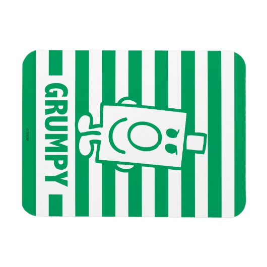 de heer Grumpy | Mischengrin en groene stripes Magneet (Horizontaal)