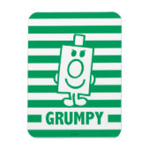 de heer Grumpy | Mischengrin en groene stripes Magneet (Verticaal)