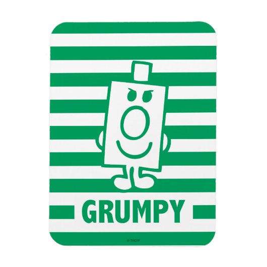 de heer Grumpy | Mischengrin en groene stripes Magneet (Verticaal)