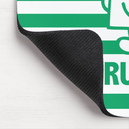 de heer Grumpy | Mischengrin en groene stripes Muismat (Hoek)