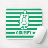 de heer Grumpy | Mischengrin en groene stripes Muismat (Met muis)