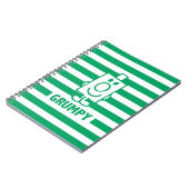 de heer Grumpy | Mischengrin en groene stripes Notitieboek (Linkerzijde)