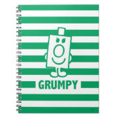 de heer Grumpy | Mischengrin en groene stripes Notitieboek (Voorkant)