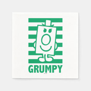 de heer Grumpy   Mischengrin en groene stripes Servetten
