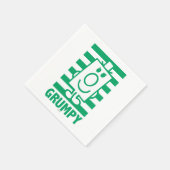 de heer Grumpy | Mischengrin en groene stripes Servetten (Hoek)