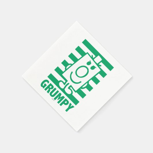 de heer Grumpy | Mischengrin en groene stripes Servetten (Hoek)