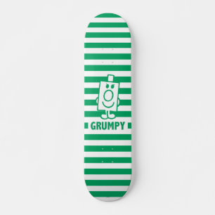 de heer Grumpy   Mischengrin en groene stripes Skateboard